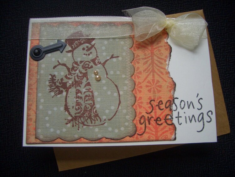 Season&#039;s Greetings Snowman Card