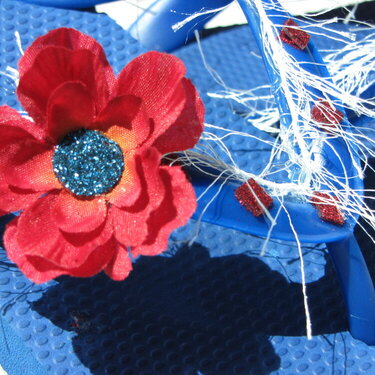 Fourth of July FlipFlops closeup