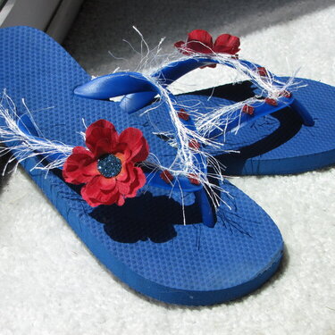 *PK GLITZ DT* Fourth of July FlipFlops