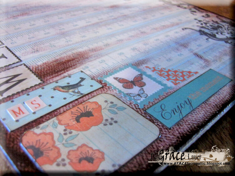 Personalize  Altered Clipboard for Teacher Gift - Close up of blue
