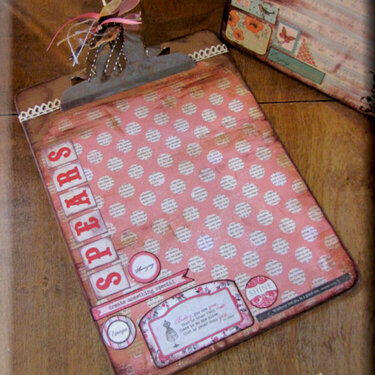Personalize Altered Clipboard for Teacher Gift - Pink