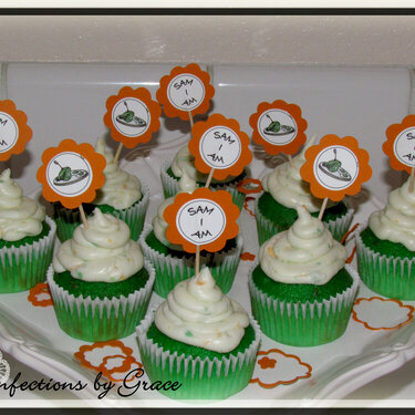 Green Eggs and Ham - cupcakes