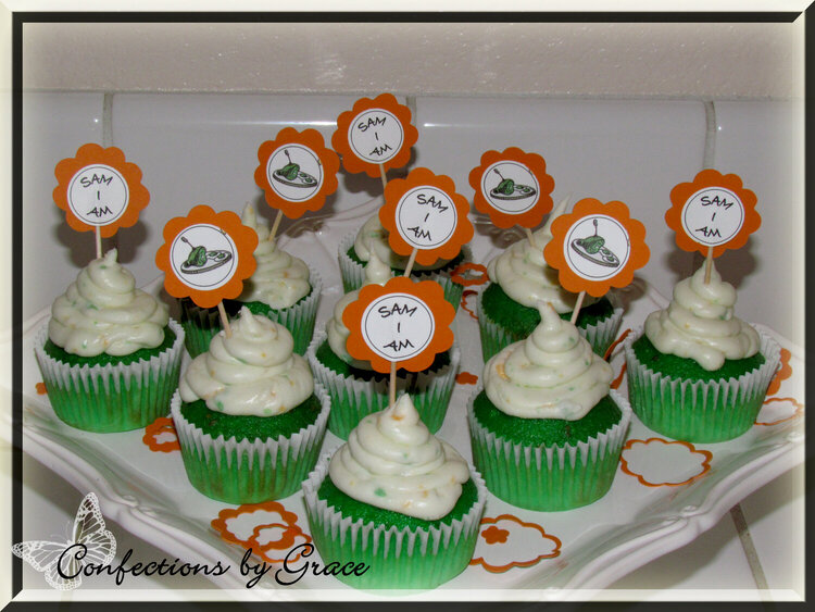 Green Eggs and Ham - cupcakes