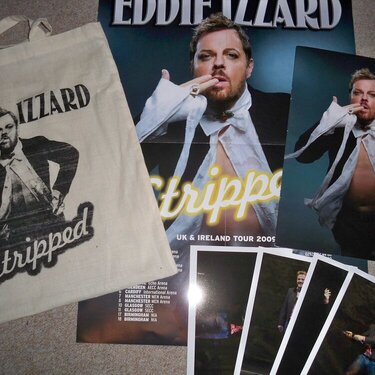 My goodies from Eddie Izzard!