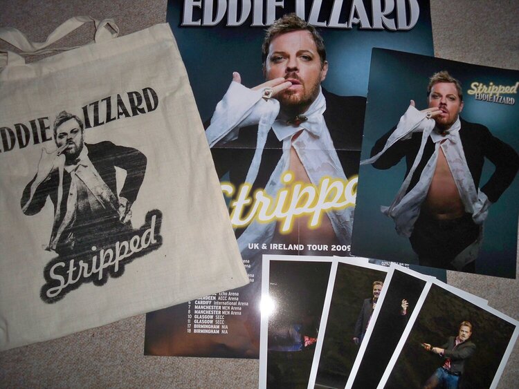 My goodies from Eddie Izzard!