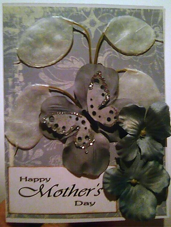 Mothers day card in blue