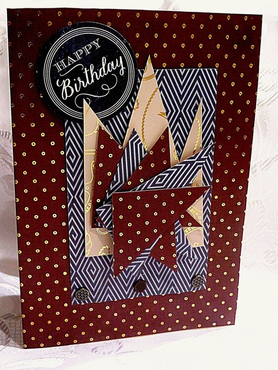 Gold Dots are In!  Male Birthday Card