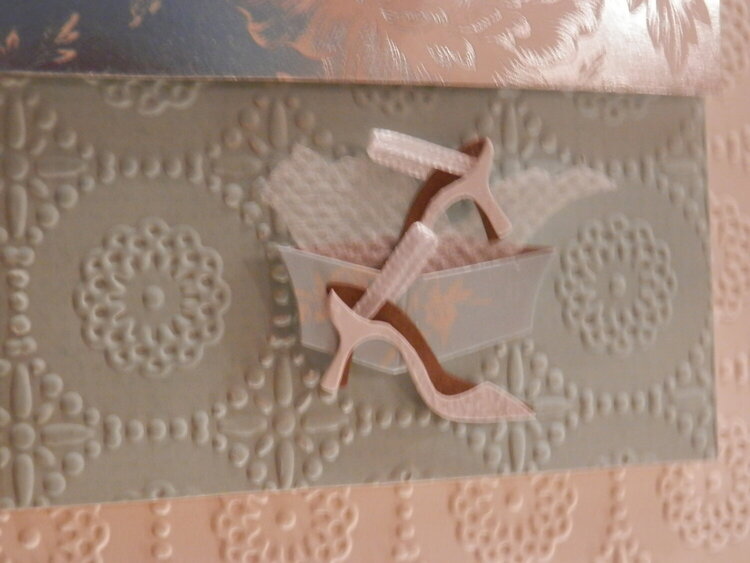 Wedding Shoes attached on the Card