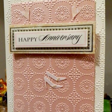 Happy Wedding Anniversary - Pink and Ivory Wedding