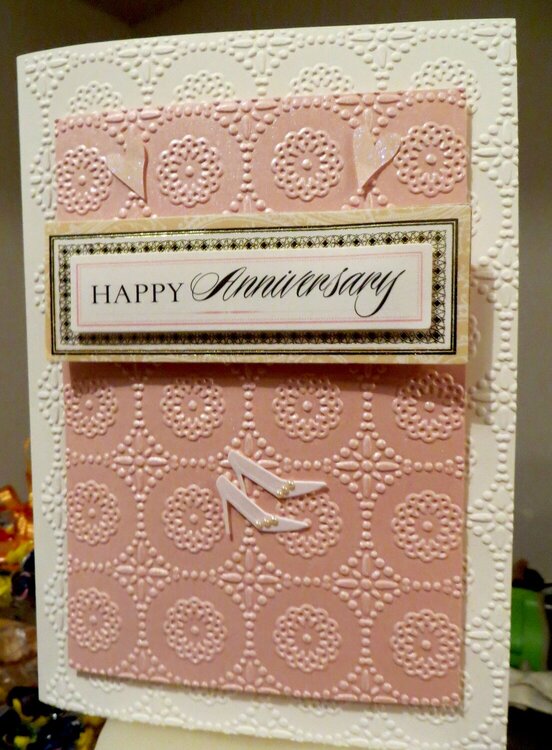Happy Wedding Anniversary - Pink and Ivory Wedding