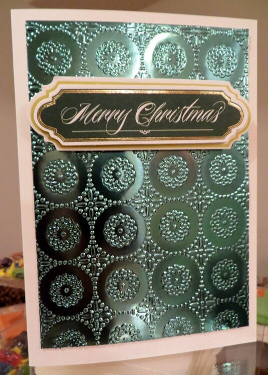 Christmas Teal w/Circle Embossing