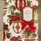 3 Cards Combined - Festive Colors of Red and Ivory - Large Card
