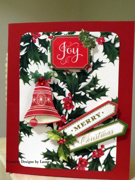New Card - w/Christmas Wreaths and Bell