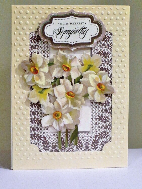 Floral Sympathy Card with Love and Prayers