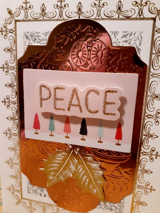 Christmas Diecut Embossing Folder used with Tonic Mirror Cardstock