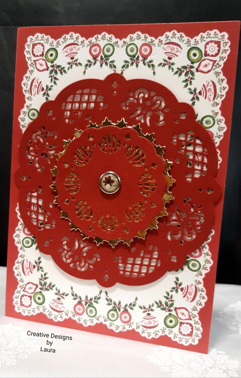 China Cabinet Card with Christmas Designs 