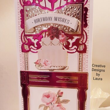 Happy Birthday with Magenta Mirror Cardstock 