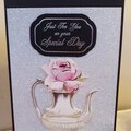 Silver, Pink and Black Card for Birthday 
