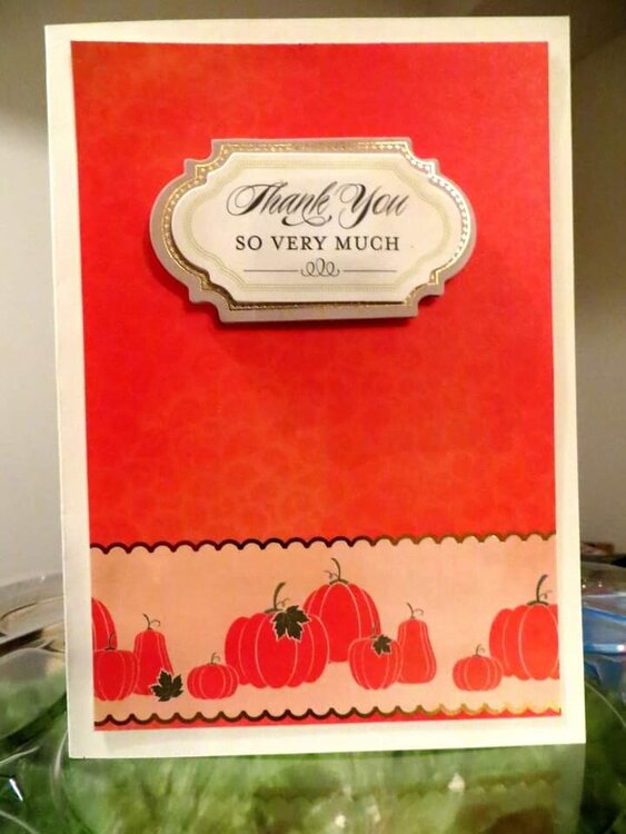 Fall Harvest Thank You card