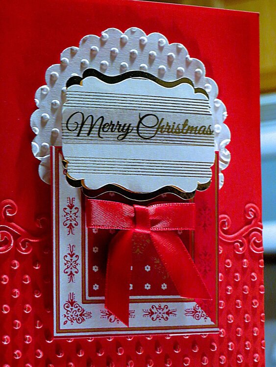 Christmas Red and White Colors Combined with Embossing!