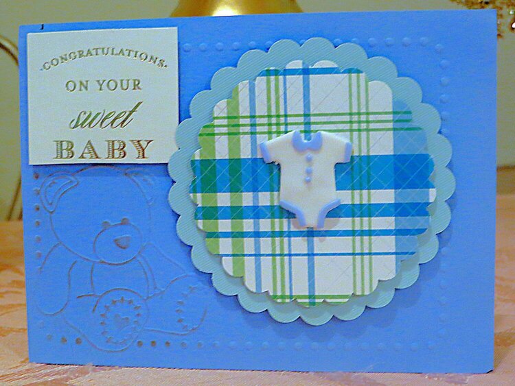 Front of Congratulations to the Family with their Newborn Baby Boy!