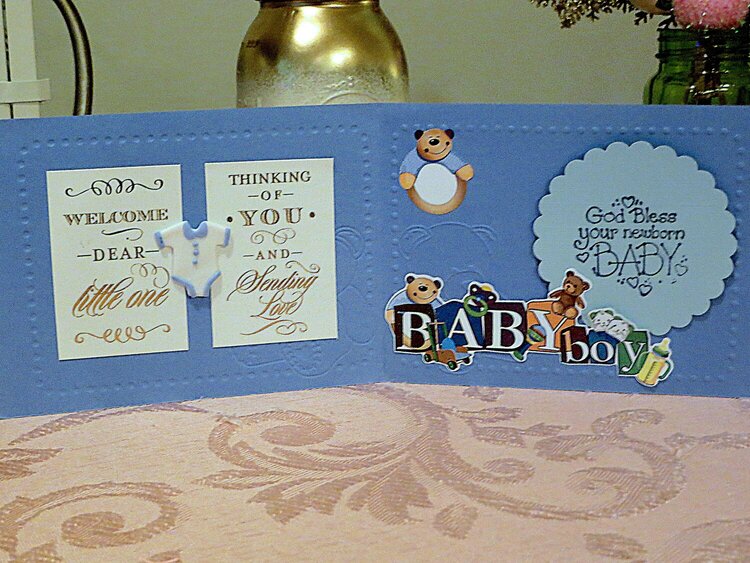 Inside of Newborn Baby Boy Card!