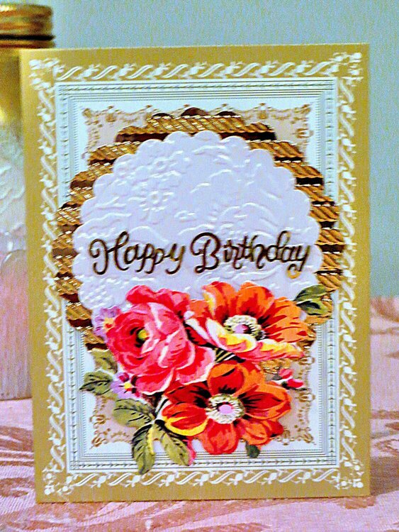 Smaller Card Filled with Much Love! - Anna Griffin Frame Background Card