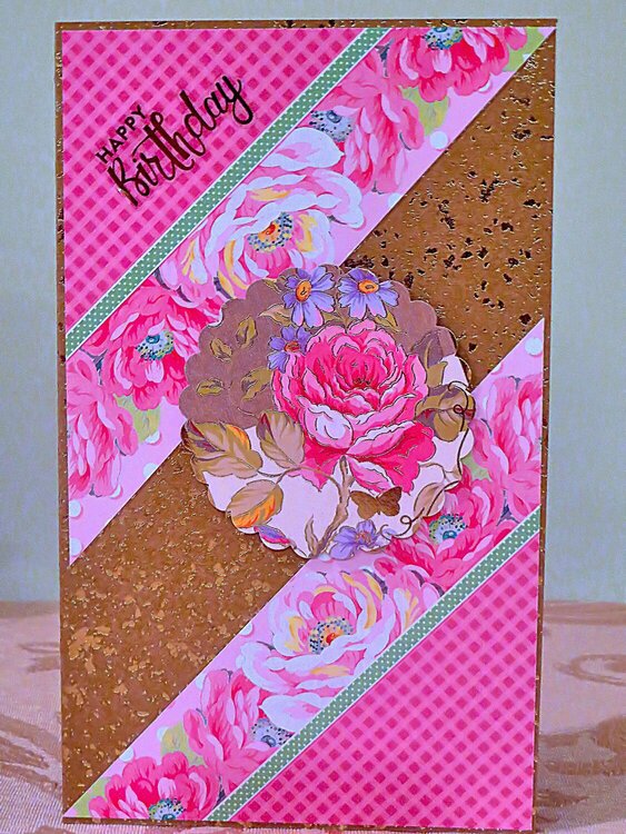 Pink Floral Diagonal Design!