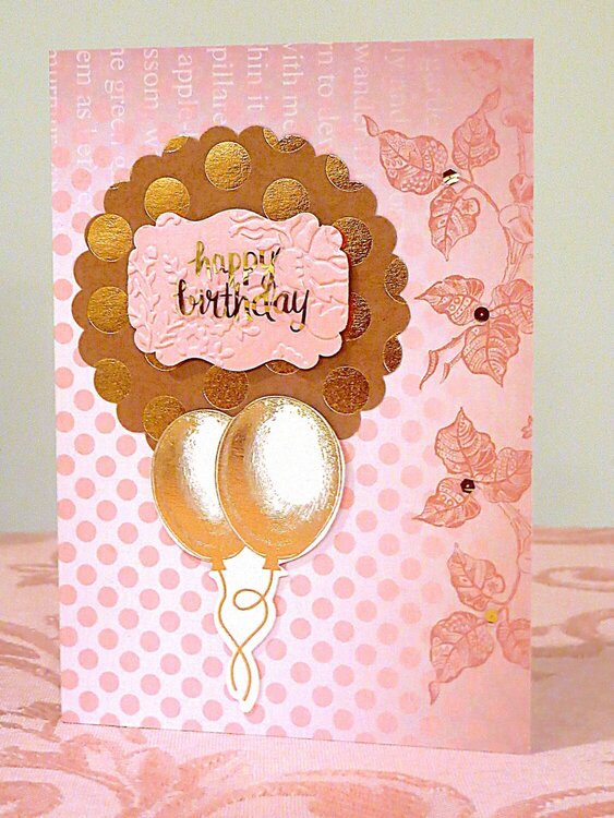 Vintage Design Layout with Ballons and Floral Side Design!