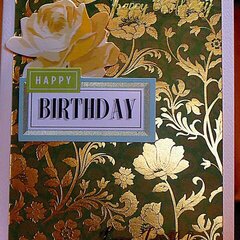DCWV Cardstock Mat - Green and Gold Hanging Out for the Birthday!