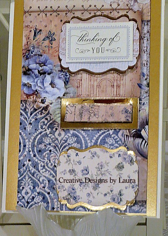 Blue Floral Thinking of You Design with a New Mailbox Slot!