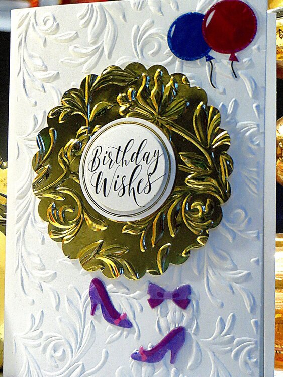 Embossing and Loving the Birthday Purple Shoes!