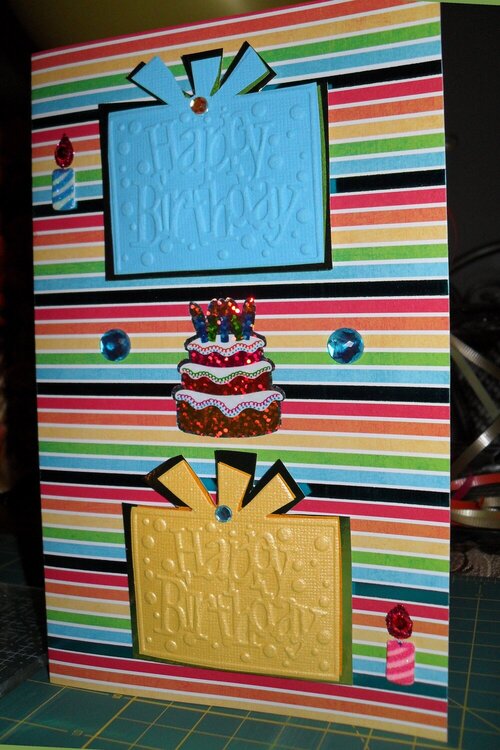 Happy Birthday - Embossing w/Die Cuts