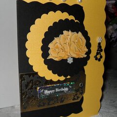 Happy Birthday with Yellow Roses!