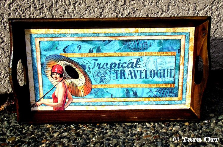Tropical Travelogue Altered Tray * Graphic 45 *