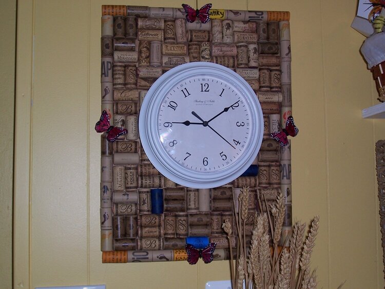 Wine Cork Wall Clock