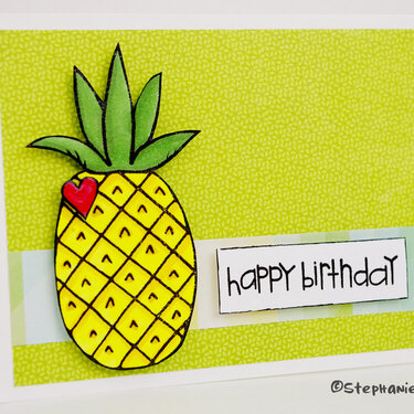 Pineapple Happy Birthday