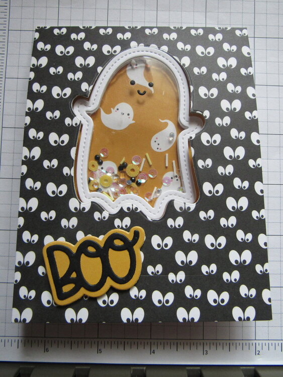 Boo Halloween Shaker Card