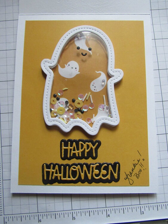Boo Halloween Shaker Card