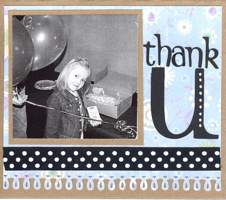 Thank You Card &quot;Thank U&quot;