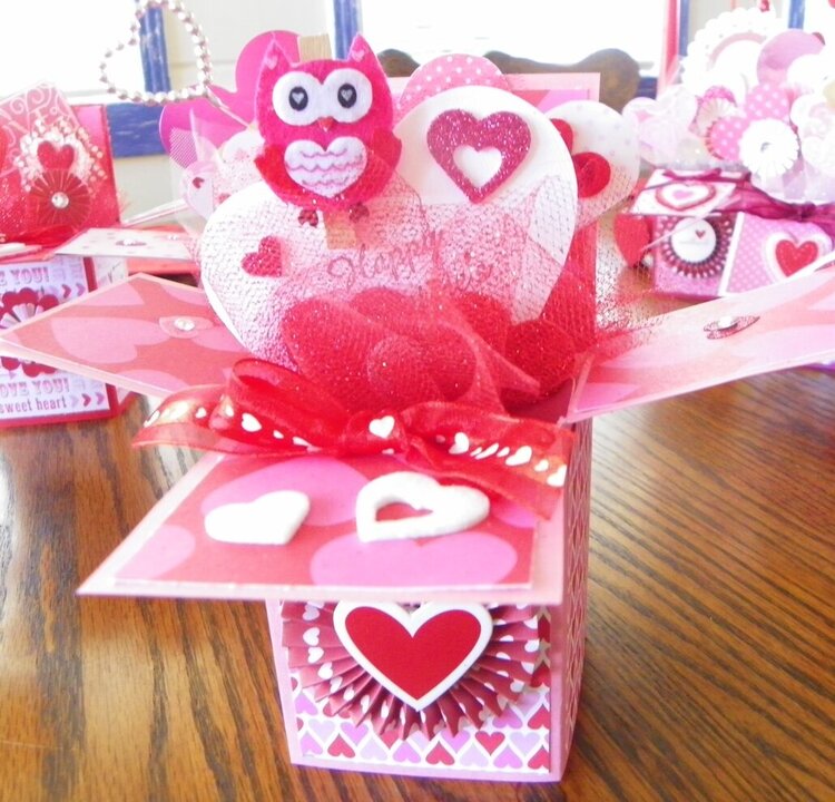 Exploding box valentine cards