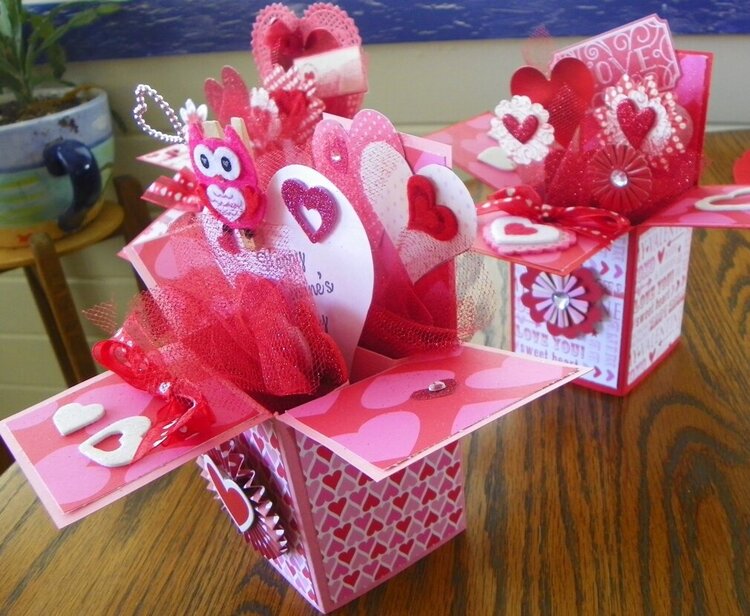 Exploding box valentine cards