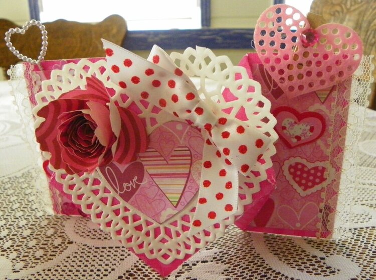 Diamond fold valentine card