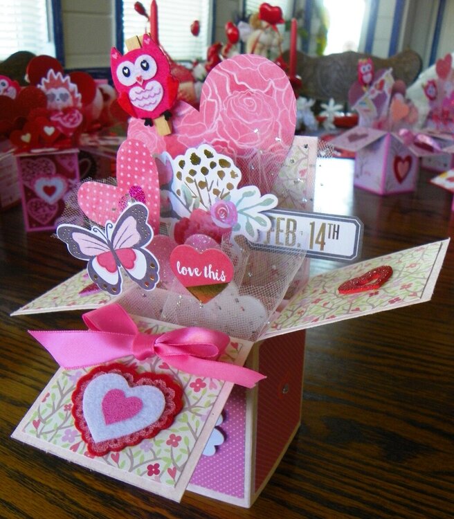 Exploding box valentine card