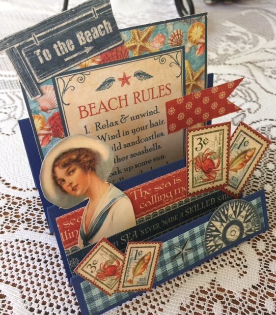 Beach step card