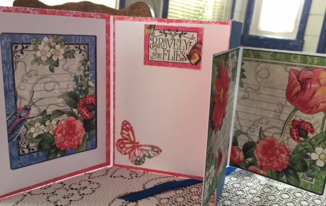 Double flap fold card inside