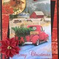 Barn and truck Christmas card