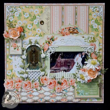 *Graphic 45* Secret Garden 12x12 Wedding Scrapbook Page
