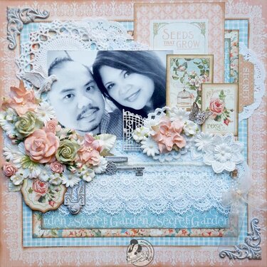 *Graphic 45* Secret Garden "Seeds that grow" Layout