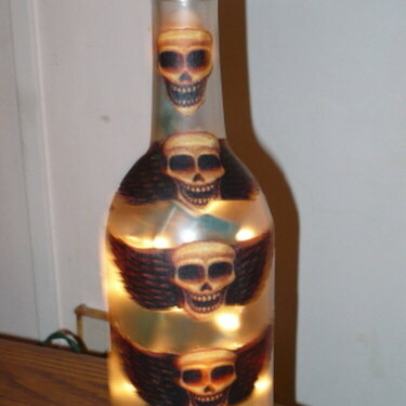 skull bottle light